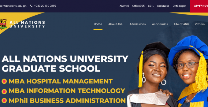 All Nations University (ANUC) student portal login